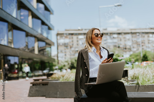 Businesswoman engaged in a ...