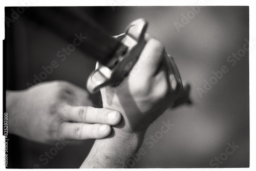 Chinese swordsmanship gestures photo