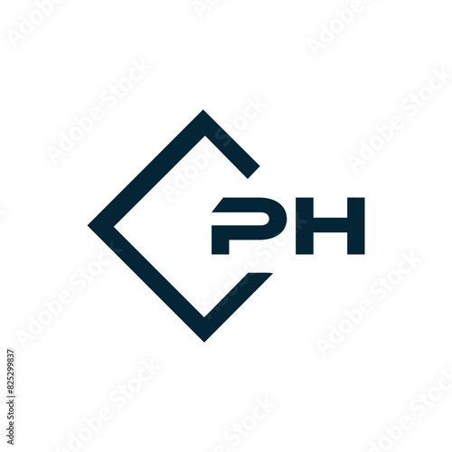 Free Download PH logo. P H design. White PH letter. PH, P H letter logo design. P H letter logo design in FIVE, FOUR, THREE, style. letter logo set in one artboard. P H letter logo vector design. - GFXLoad
