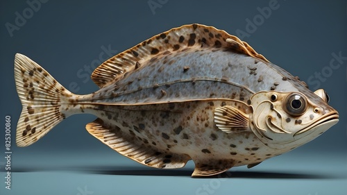 Turbot Flatfish 3D Rendered photo
