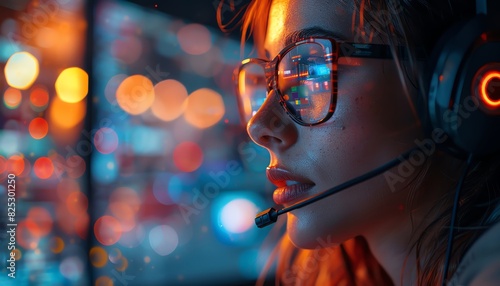 Visualize a customer service representative handling calls during a major app outage