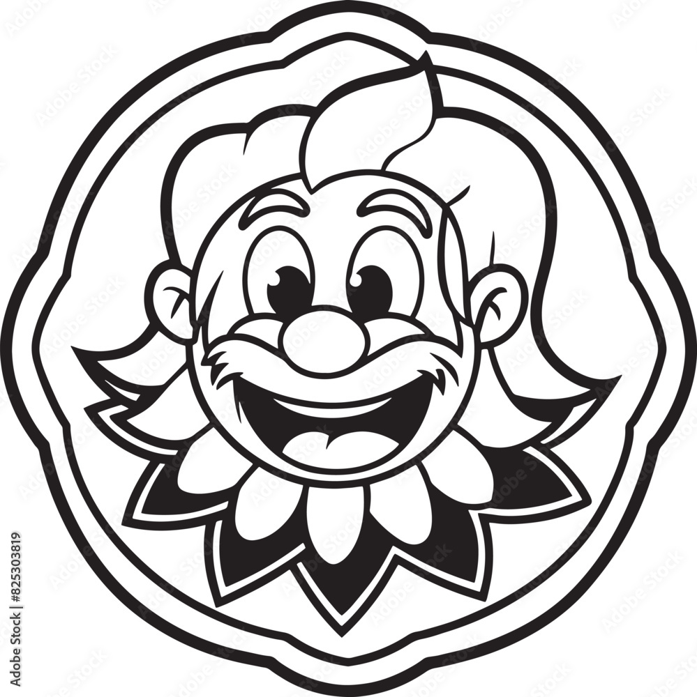 illustration of sticker line art black and white illustraion illustration of sticker line art black and white illustraion
