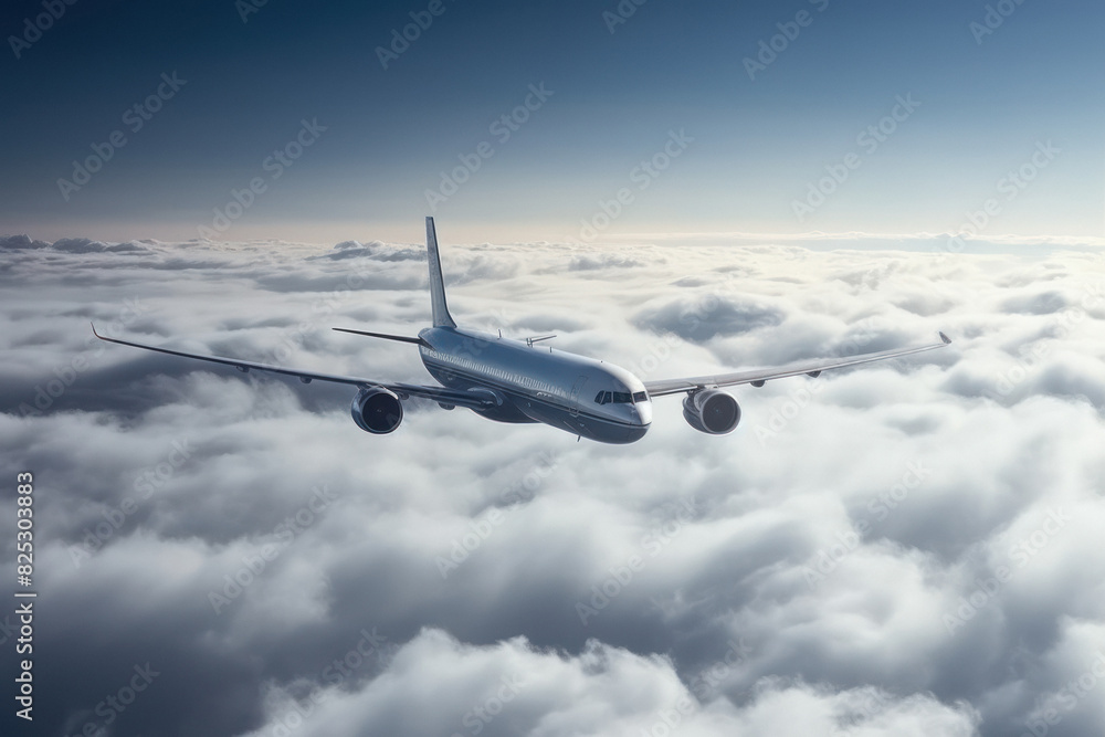 Fototapeta premium Passenger airplane flying in the sky