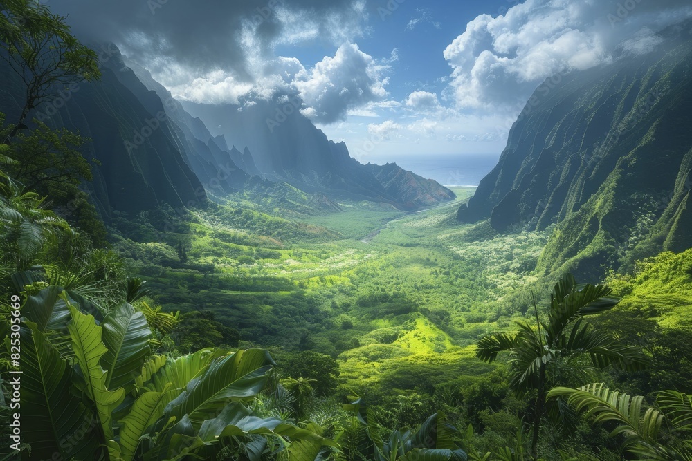 Fototapeta premium National parks offer stunning landscapes with lush greenery, majestic and serene, and bask in the beauty of natural light.