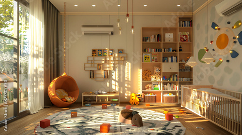 collection of interior,children room,Warm, smoothing tones photo