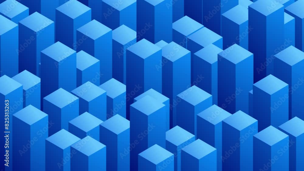 Technical isometric background loop - cubes Technical isometric background loop - cubes