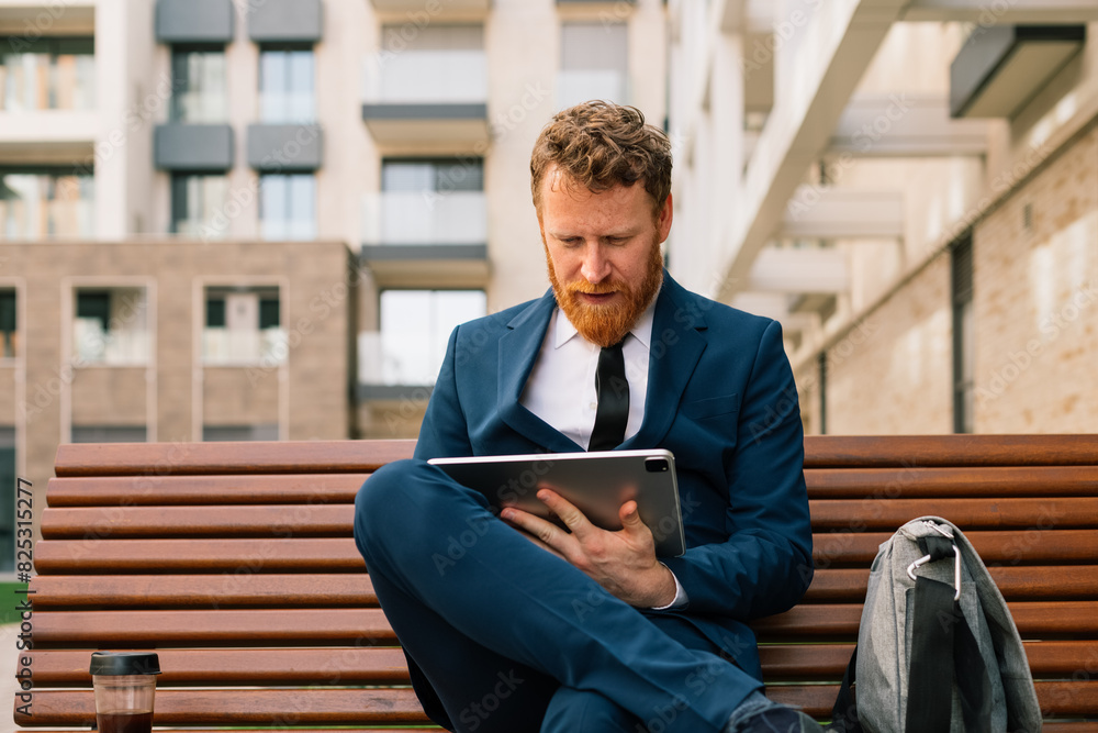 Businessman with digital tablet Businessman with digital tablet