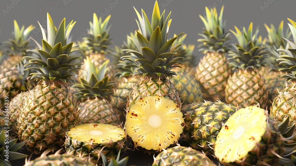 Pineapple: Fruit from Many Angles and Views

