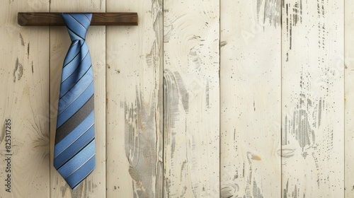The blue striped tie photo