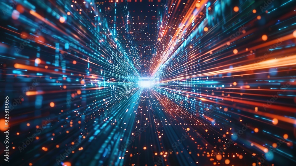 Abstract technology background showcasing high speed global data transfer, ultra-fast broadband connections, digital explosion, and cyber tech motion. Abstract technology background showcasing high speed global data transfer, ultra-fast broadband connections, digital explosion, and cyber tech motion.