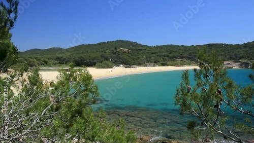 Wallpaper Mural General view of Castell beach. Palamos, Costa Brava, Catalunya, Spain. Torontodigital.ca