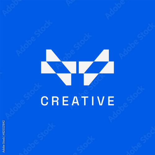 W letter mark logo design. Abstract logo. Technology logo. Elegant, modern, and meaningful logo design.