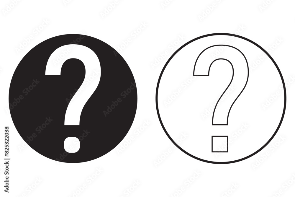 Question mark icon, Question mark sign and symbol vector design Question mark icon, Question mark sign and symbol vector design