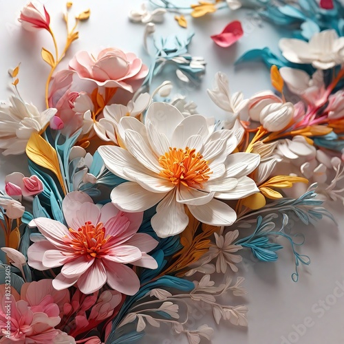 Free Photo New Flower bouquet colorful close up of flower background for wallpaper