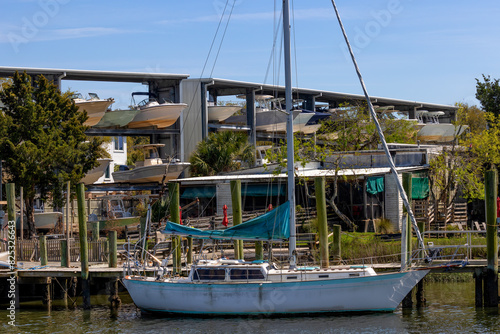 Scenes from Shem Creek Park, Mount Pleasant, South Carolina, USA photo