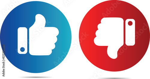 Thumbs up, like ,collection Button notification for social media, vector illustration