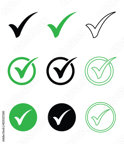 A drawing of a checkmark icon tick mark