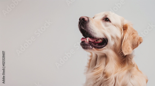 Photo happy dog portrait close up isolated on white background © Kyuubisa
