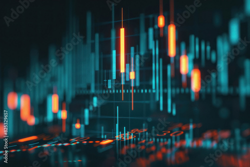 modern business stock market graph and chart