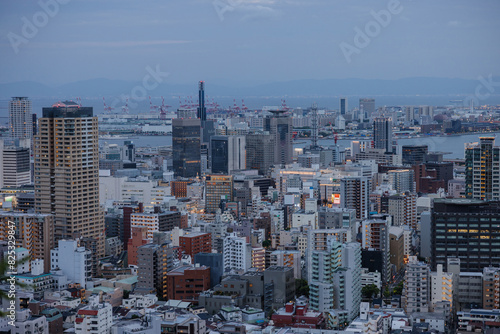 Dusk Descending on a Bustling Cityscape