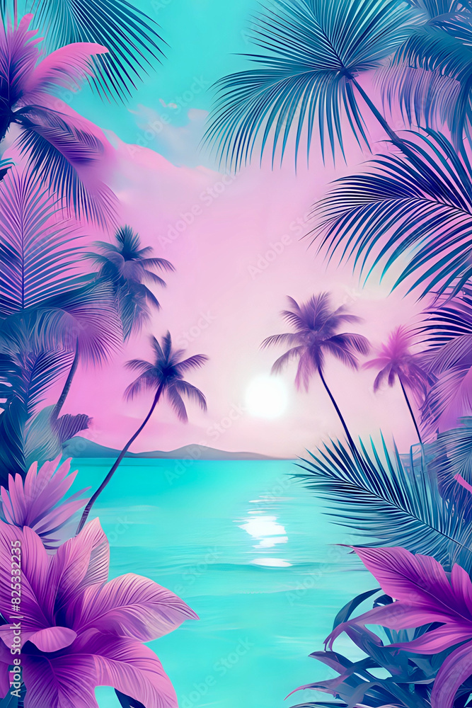 beach with palm trees beach with palm trees