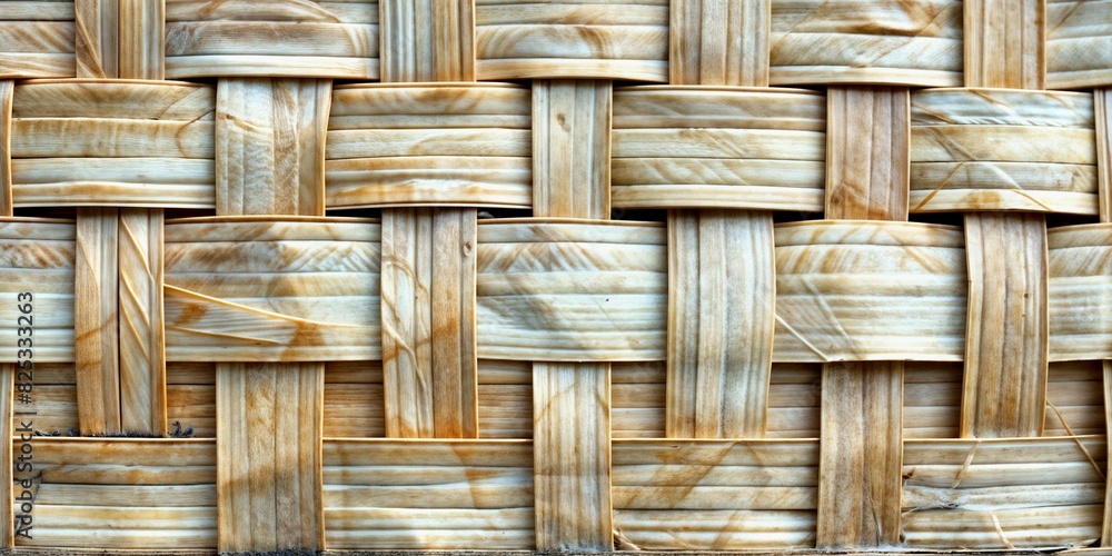 Top view 3D illustration of an intricate handwoven rattan texture featuring an organic woven pattern made from natural materials - Generative AI
Top view 3D illustration of an intricate handwoven rattan texture featuring an organic woven pattern made from natural materials - Generative AI