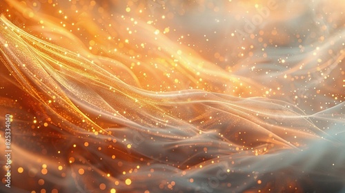   A sharp focus of a hazy snapshot displaying a vibrant yellow-white fire and ice design against a dark backdrop