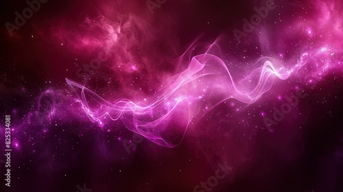   A computer-generated image depicts a purple and pink swirl on a black background, featuring an empty space at its center © Sonya