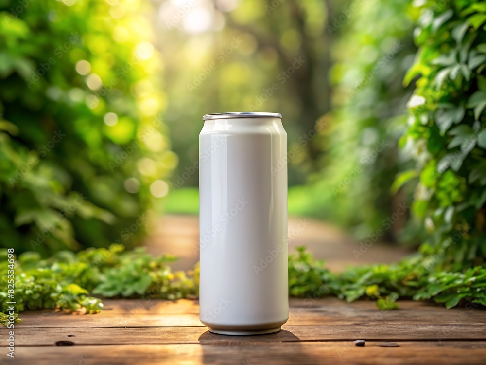 Front view of soda can with empty space for mockup design Front view of soda can with empty space for mockup design