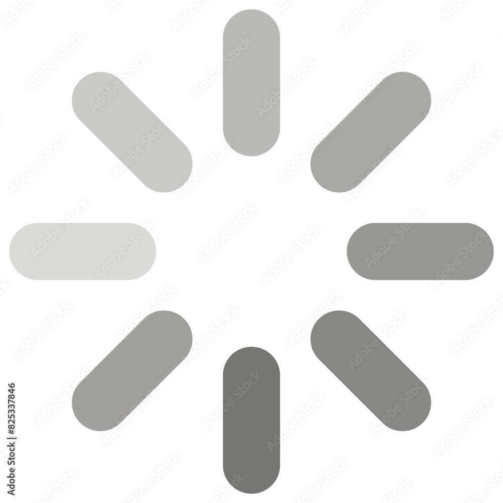 Loading icon. Buffer loader symbol. Simple download sign. Grey upload illustration. Loading icon. Buffer loader symbol. Simple download sign. Grey upload illustration.