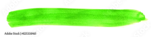 Pinselstreifen mit grüner Farbe auf weißem Hintergrund photo