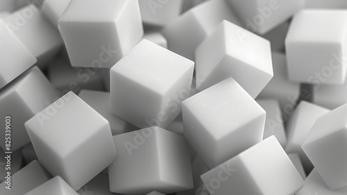 Wallpaper Mural Isometric cuboids with chamfered edges, scattered randomly across the background, Torontodigital.ca