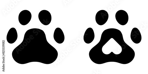 Animal paw icon. Cat foot print symbol. Vet website illustration. Puppies toe sign. photo