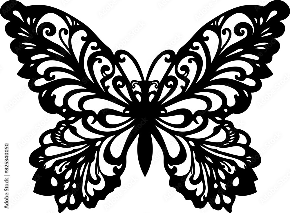 Patterned Butterfly Designs, Papercut Butterfly Cut File Patterned Butterfly Designs, Papercut Butterfly Cut File