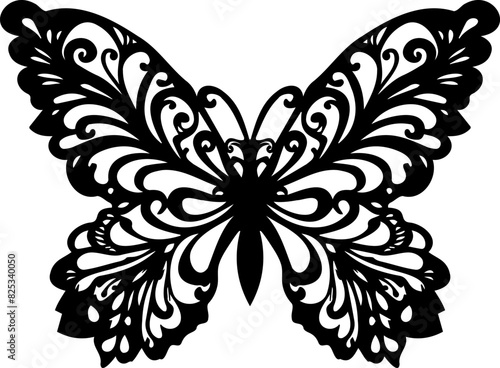 Patterned Butterfly Designs, Papercut Butterfly Cut File