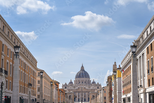 Basilica di San Pietro from Via della Conciliazione, Vatican City photo