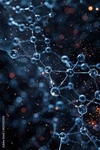 Wallpaper Mural Seamless pattern of isometric octagons and stylized molecular diagrams, Torontodigital.ca