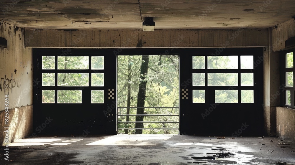 Obraz premium Industrial Chic Garage Space with Natural Light