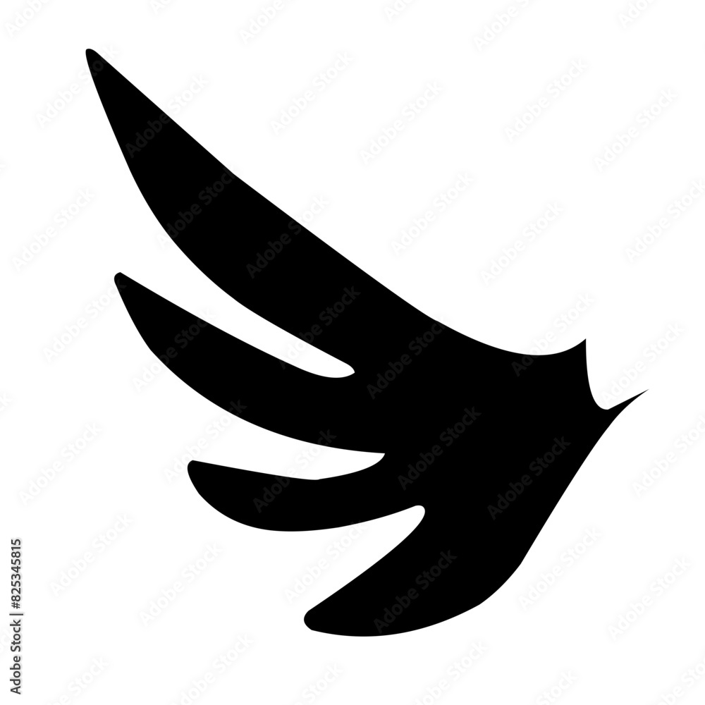 Obraz premium Wing vector silhouette. Wings icon