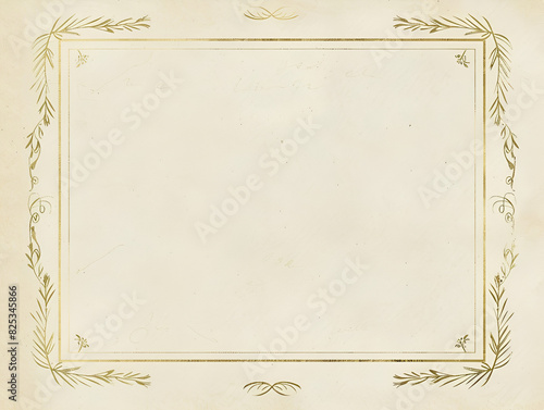 Formal certificate template with a gold decorative border
