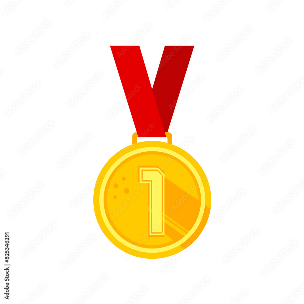 gold medal, victory, award - vector illustration gold medal, victory, award - vector illustration