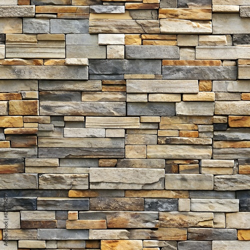 Natural ledger stone tiling