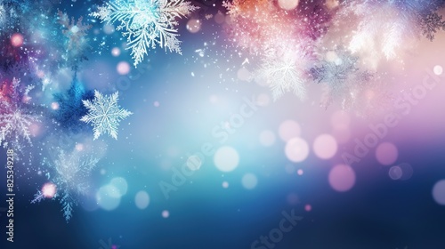 Winter background, snowflakes.