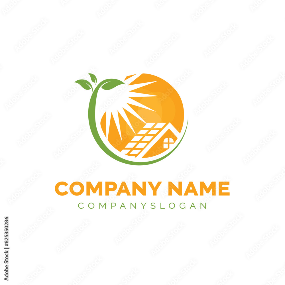 Solar logo design, vector logo design, illustration Solar logo design, vector logo design, illustration