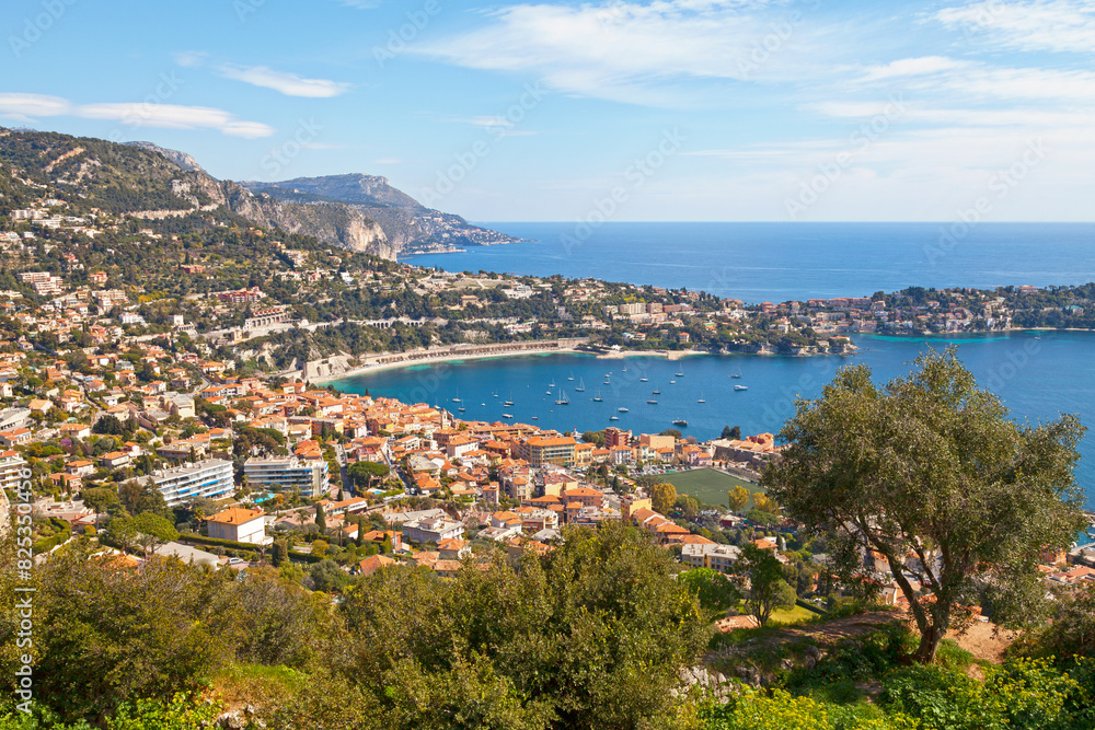 Aerial view of Villefranche-sur-Mer Aerial view of Villefranche-sur-Mer