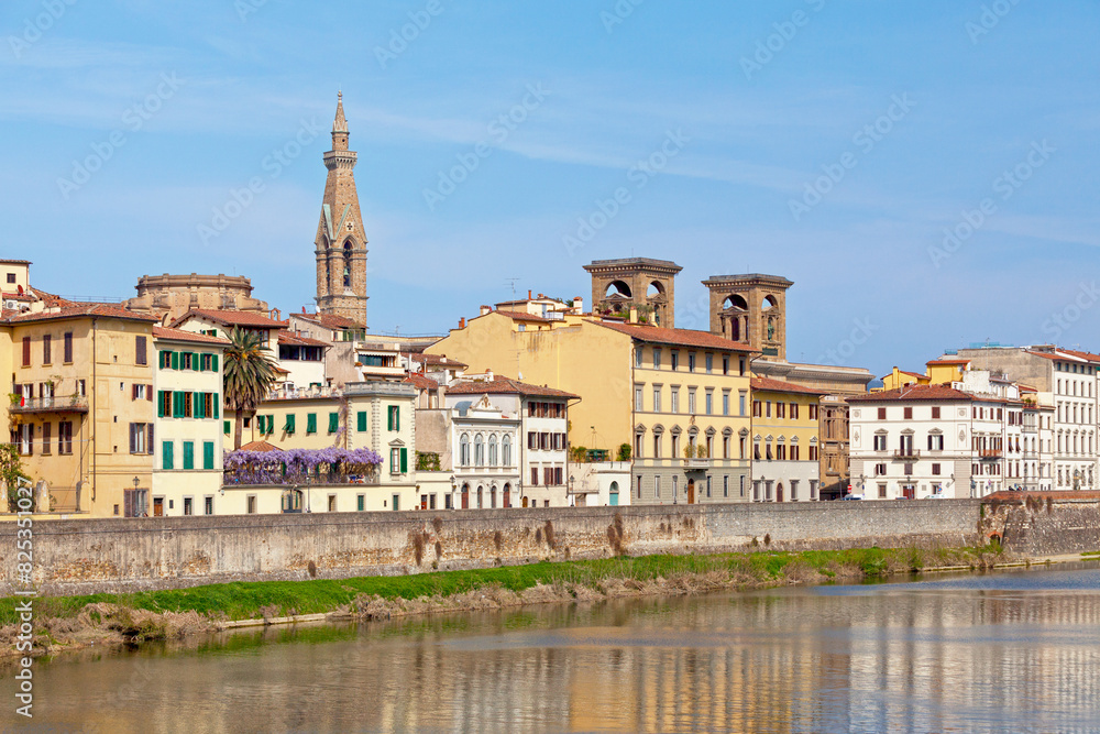The Arno River flowing through the city of Florence