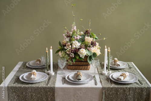 View at table served in luxury style