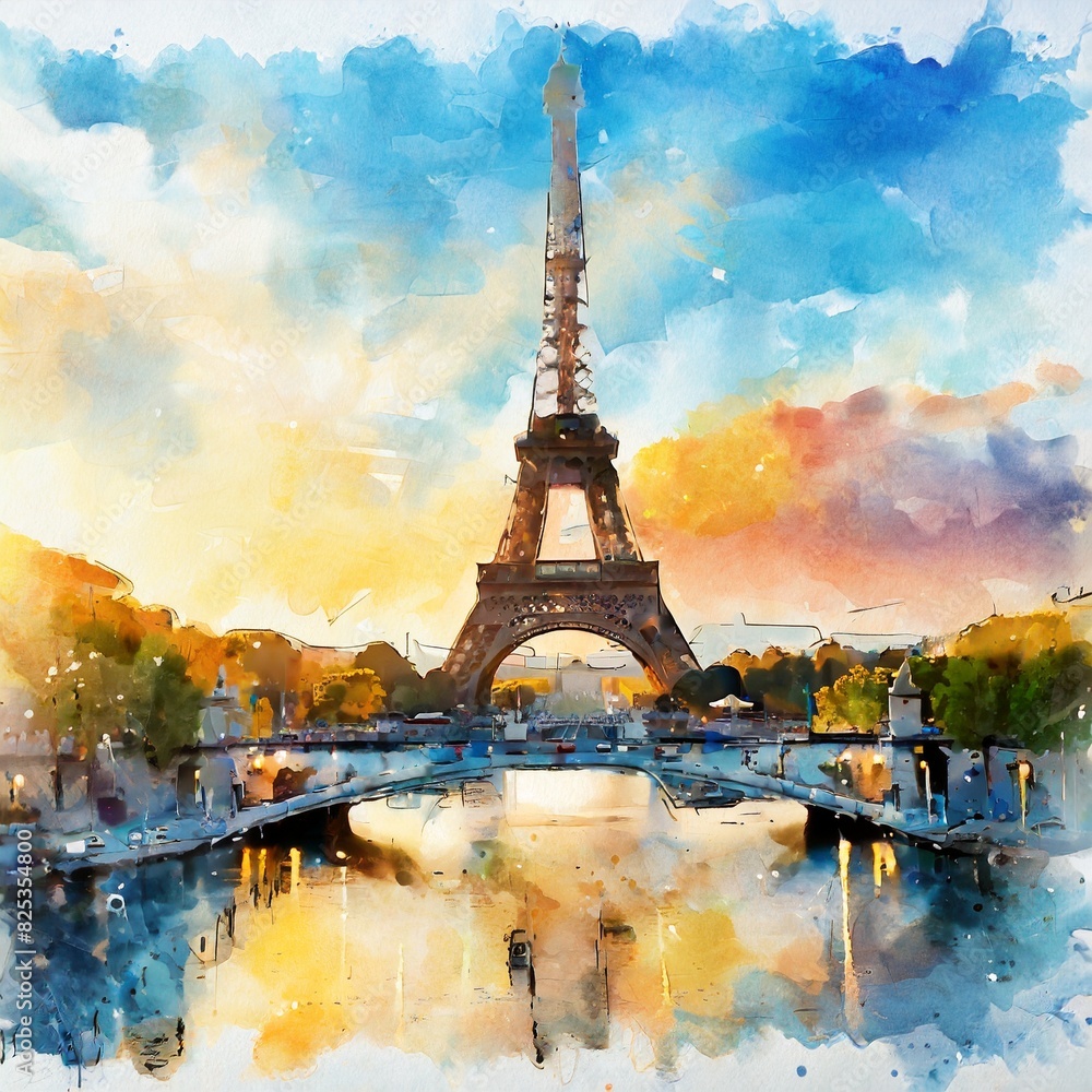 Obraz premium eiffel tower city