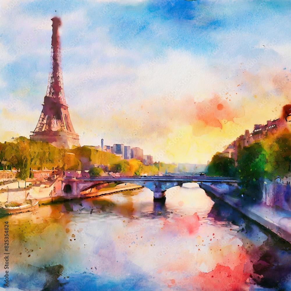 Obraz premium eiffel tower city