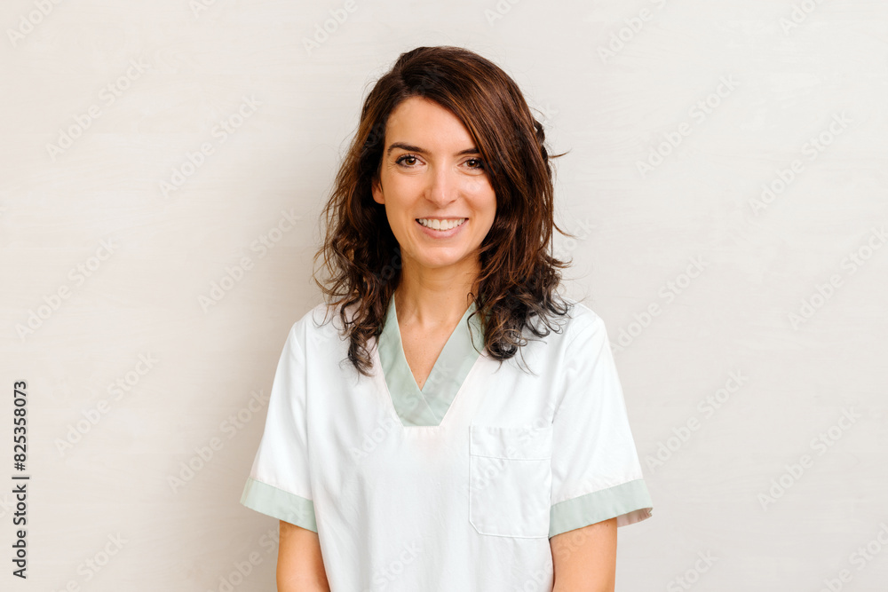 Confident real medical professional with friendly smile Confident real medical professional with friendly smile